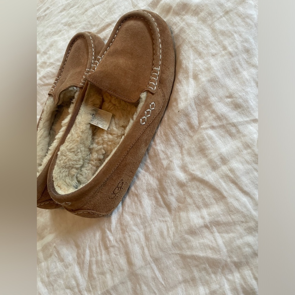 UGG women’s chestnut Suede Ansley Slippers size 8 - Picture 3 of 9